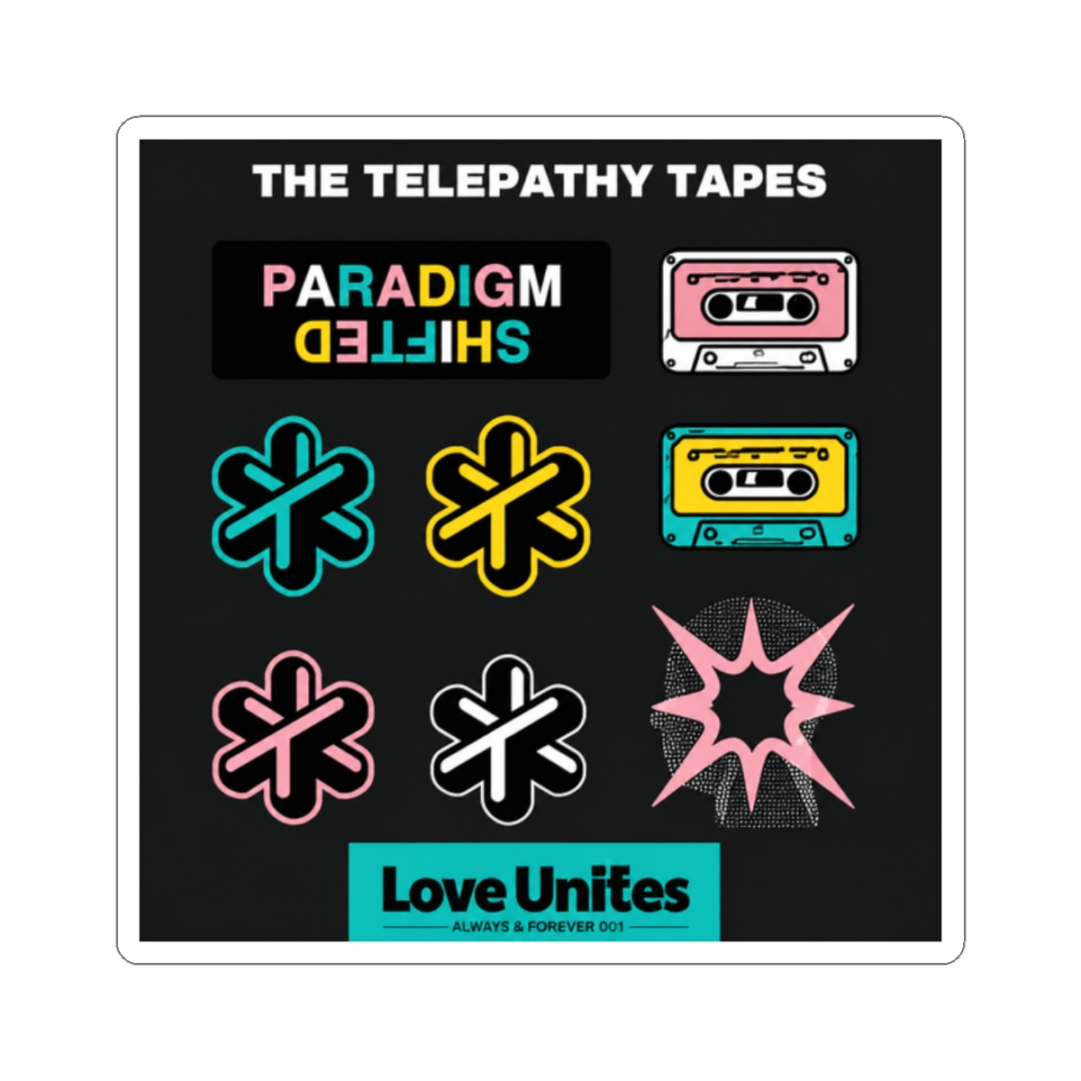 Telepathy Tapes Sticker Sheet - The Telepathy Tapes - alternate angle 3, merchandise